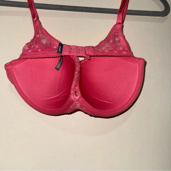 Women’s Aerie Brand Pink Heart Print Push-Up Bra  with Fluffy Trim 2013 Size 34C - Picture 16 of 16